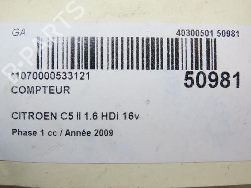 Used Instrument cluster CITROËN C5 III (RD_) 1.6 HDi 110 (RD9HZC) (109 hp) 19123468