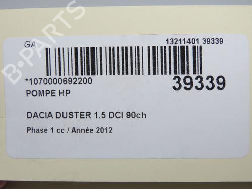 Injection pump DACIA DUSTER (HS_) 1.5 dCi (HSAJ) | BP33477509M78 - Image 8