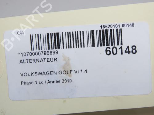 Alternator VW GOLF VI (5K1) 1.4 TSI | BP37529758M7  - Image 9
