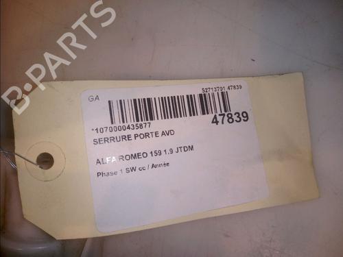 Front right lock ALFA ROMEO 159 Sportwagon (939_) 1.9 JTDM 16V (939BXC1B, 939BXC12) | BP14996318C97 