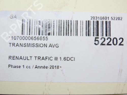 Left front driveshaft RENAULT TRAFIC III Van (FG_) 1.6 dCi 125 (FGMH) | BP28829583M38