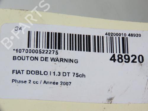 Used Warning switch Warning switch FIAT DOBLO Box Body/MPV (223_) 1.3 D Multijet (75 hp) 17868301 17868301