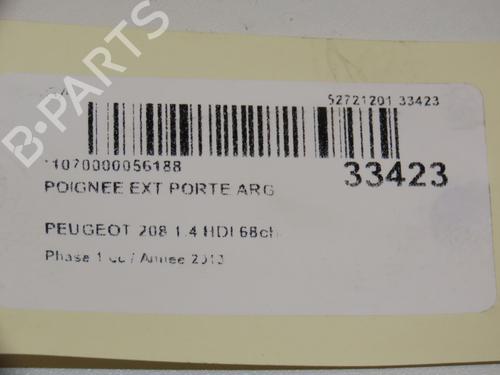 Rear left exterior door handle PEUGEOT 208 I (CA_, CC_) 1.4 HDi | BP9594544C130
