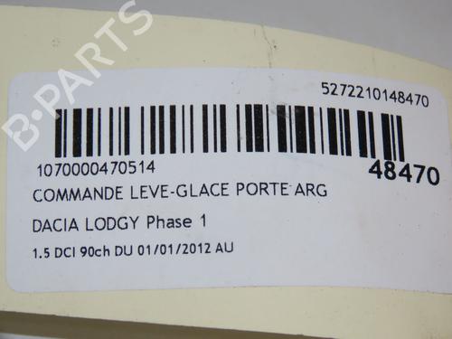 Used Left rear window switch DACIA LODGY (JS_) 1.5 dCi (90 hp) 18076540