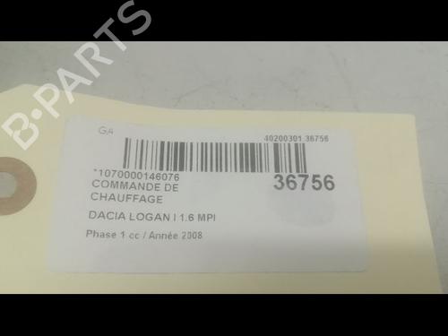 Climate control DACIA LOGAN (LS_) 1.6 (LS0B, LS0D, LS0F, LS0H) | BP9600321I5 - Image 3