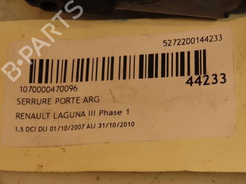 Rear left lock RENAULT LAGUNA III (BT0/1) 1.5 dCi (BT00, BT0A, BT0T, BT1J) | BP16667327C100 