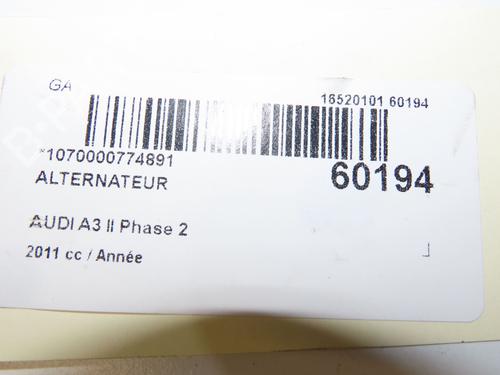 Alternator AUDI A3 (8P1) 2.0 TDI 16V | BP38942617M7 - Image 5