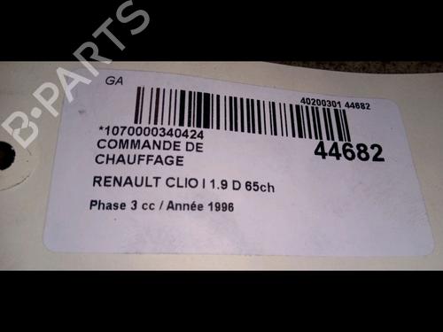 Used Climate control RENAULT CLIO I (B/C57_, 5/357_) 1.9 D (B/C/S576, B/C/S57L) (64 hp) 9709508