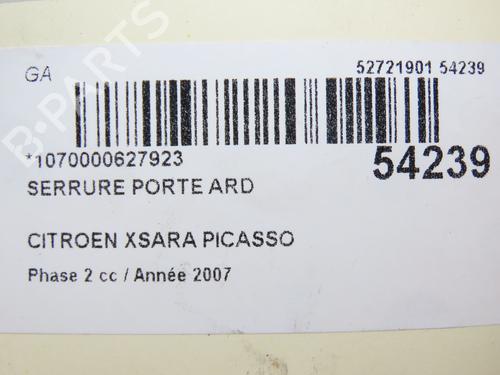 Rear right lock CITROËN XSARA PICASSO (N68) 1.6 HDi | BP28969057C99 