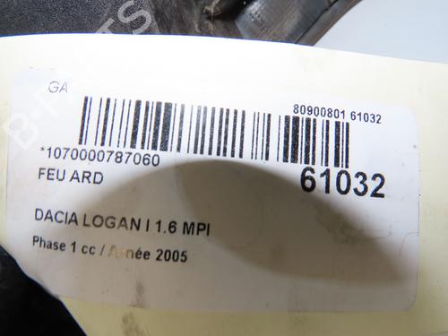 Højre baglygte DACIA LOGAN (LS_) 1.6 (LS0B, LS0D, LS0F, LS0H) | BP38608468C35 - Image 5