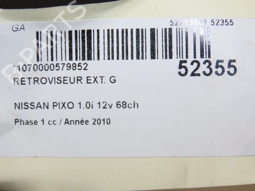 Left mirror NISSAN PIXO (UA0) 1.0 | BP23125050C26 