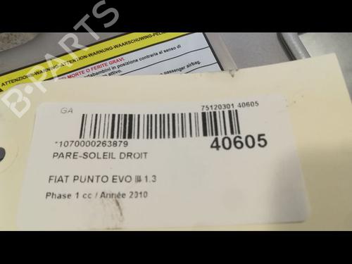 Right sun visor FIAT PUNTO EVO (199_) 1.3 D Multijet (199AXC1A, 199BXC1A, 199AXT1A, 199BXT1A) | BP9611796I2