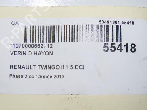 Amortecedor da mala RENAULT TWINGO II (CN0_) 1.5 dCi 75 (75 hp) 32076154