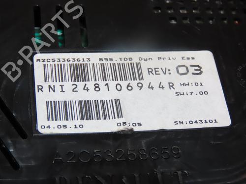 Instrument cluster RENAULT MEGANE III Hatchback (BZ0/1_, B3_) 1.4 TCe (BZ0F, BZ1V) | BP28968001C47