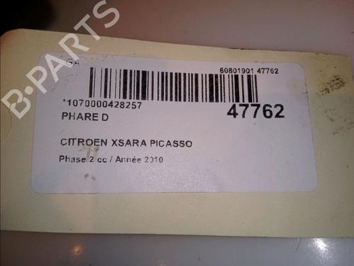 Used Right headlight CITROËN XSARA PICASSO (N68) 1.6 HDi (90 hp) 14952011