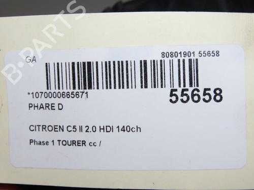 Right headlight CITROËN C5 III Break (RW_) 2.0 HDi 140 | BP33417859C29  - Image 5