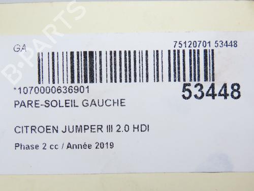 left-sun-visor-citroen-jumper-ii-van-2006-28969360 main image