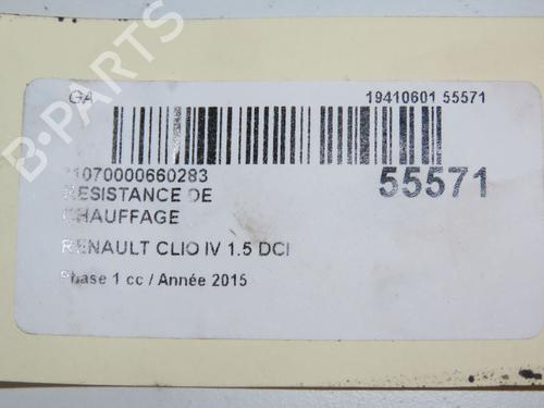 Used Heater resistor RENAULT CLIO IV (BH_) 1.5 dCi 90 (90 hp) 31151625