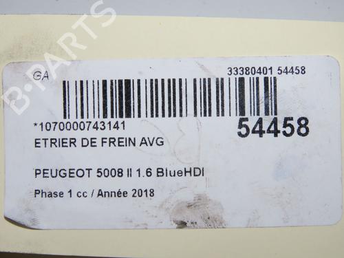 Used Left front brake caliper Left front brake caliper PEUGEOT 5008 II (MC_, MJ_, MR_, M4_) 1.6 BlueHDi 120 (MCBHZH, MCBHZW) (120 hp) 33860623 33860623