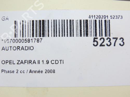 Radio OPEL ZAFIRA / ZAFIRA FAMILY B (A05) 1.9 CDTI (M75) | BP28830570E6