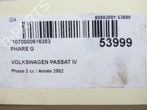 Phare gauche VW PASSAT B5.5 (3B3) 1.9 TDI (130 hp) 31912197
