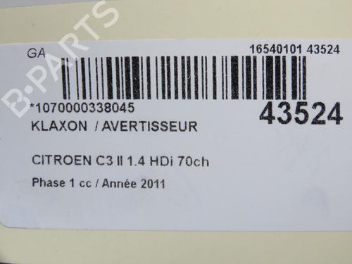 Horn CITROËN C3 II (SC_) 1.4 HDi 70 (SC8HZC, SC8HR0, SC8HP4) | BP34229724E13  - Image 5