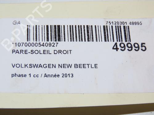 right-sun-visor-vw-beetle-5c1-5c2-2011-2012-2013-2014-2015-2016-2017-2018-2019-28969352 main image