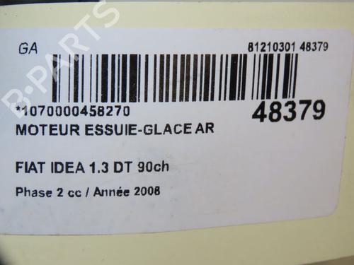 Rear wiper motor FIAT IDEA (350_) 1.3 D Multijet | BP17868754M102 