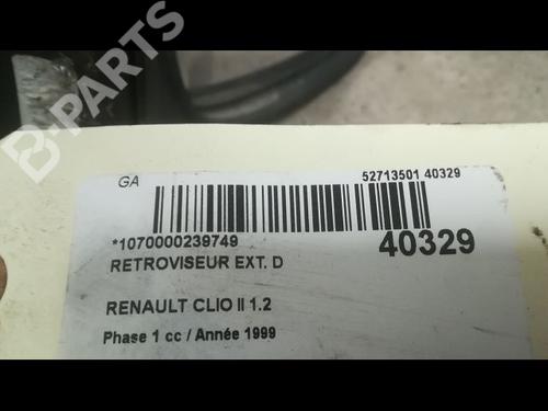 Right mirror RENAULT CLIO II (BB_, CB_) 1.2 (BB0A, BB0F, BB10, BB1K, BB28, BB2D, BB2H, CB0A,... | BP9608616C27 