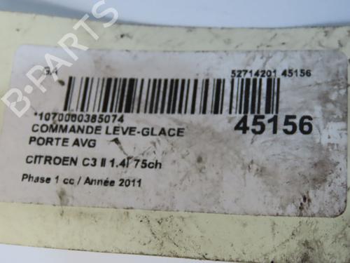 Used Left front window switch Left front window switch CITROËN C3 II (SC_) 1.4 (73 hp) 11103001 11103001