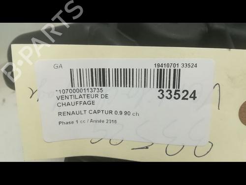 Used Heater blower motor RENAULT CAPTUR I (J5_, H5_) 0.9 TCe 90 (90 hp) 9597939
