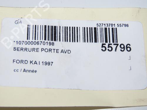 Serrure avant droite FORD KA (RB_) 1.3 i (60 hp) 31796655