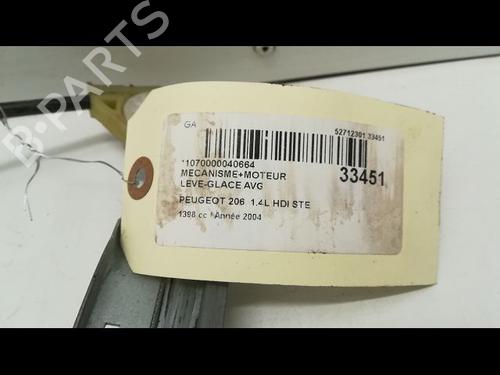 Front left window mechanism PEUGEOT 206 Van 1.4 HDi | BP9593304C22 