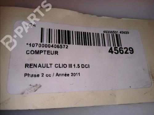 Instrument cluster RENAULT CLIO III (BR0/1, CR0/1) 1.5 dCi | BP11517020C47 