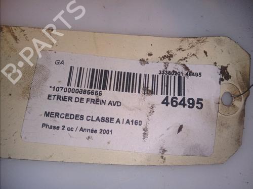 Used Right front brake caliper MERCEDES-BENZ A-CLASS (W168) A 170 CDI (168.009, 168.109) (95 hp) 14877761