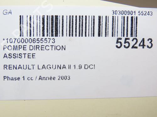 Steering pump RENAULT LAGUNA II (BG0/1_) 1.9 dCi | BP28967487M99 