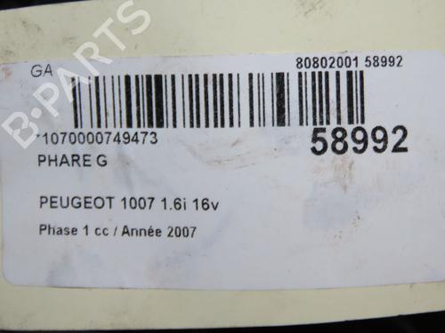 Left headlight PEUGEOT 1007 (KM_) 1.6 16V | BP36819941C28 - Image 6