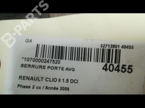 Front left lock RENAULT CLIO II (BB_, CB_) 1.5 dCi (B/CB07) | BP9610047C98 