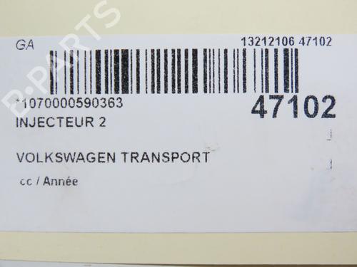 Used Injector VW TRANSPORTER T5 Bus (7HB, 7HJ, 7EB, 7EJ) 1.9 TDI (105 hp) 28966958