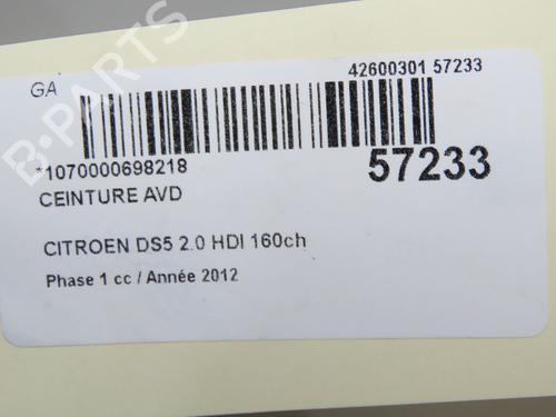 Front right seatbelt CITROËN DS5 2.0 HDi 165 | BP33948387I25  - Image 7