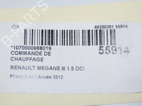 Climate control RENAULT MEGANE III Grandtour (KZ0/1) 1.5 dCi (KZ0C, KZ1A) | BP32399655I5 