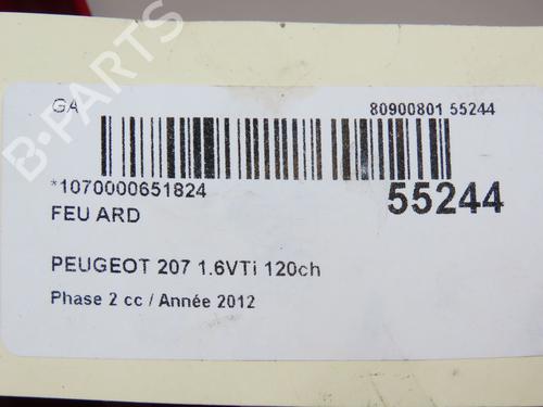 Used Right taillight PEUGEOT 207 (WA_, WC_) 1.6 16V VTi (120 hp) 28969609