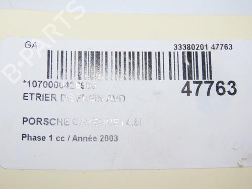 Right front brake caliper PORSCHE CAYENNE (9PA) Turbo 4.5 | BP33298074M104  - Image 5