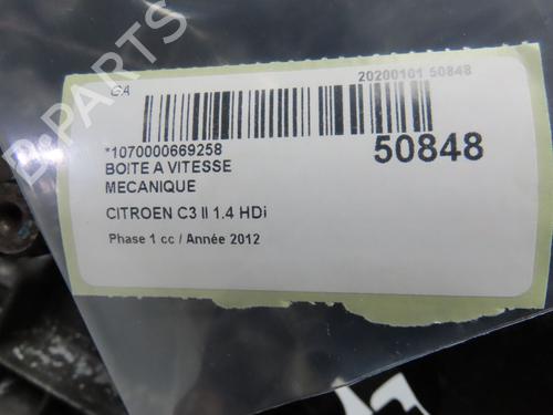 Used Gearbox Gearbox CITROËN C3 II (SC_) 1.4 HDi 70 (SC8HZC, SC8HR0, SC8HP4) (68 hp) 33998710 33998710