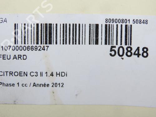 Right taillight CITROËN C3 II (SC_) 1.4 HDi 70 (SC8HZC, SC8HR0, SC8HP4) | BP33008156C35 - Image 5