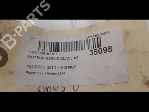 Rear wiper motor PEUGEOT 208 I (CA_, CC_) 1.4 HDi | BP9601792M102 