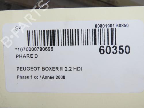 right-headlight-peugeot-boxer-van-2006-37705550 main image