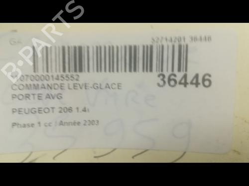 Used Left front window switch PEUGEOT 206 Hatchback (2A/C) 1.4 i (75 hp) 9600869