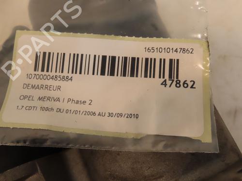 Starter OPEL MERIVA A MPV (X03) 1.7 CDTI (E75) | BP16586274M8 