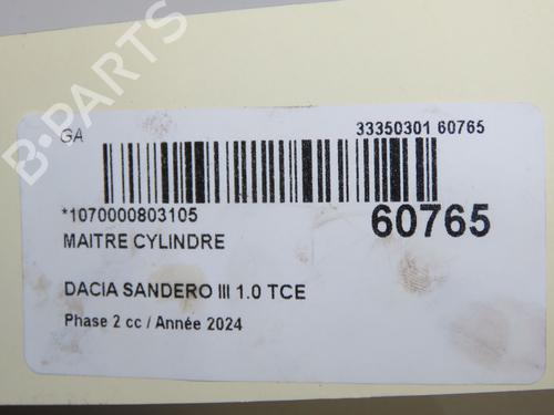 Brake master cylinder DACIA SANDERO III 1.0 TCe 90 | BP38527446M77  - Image 6